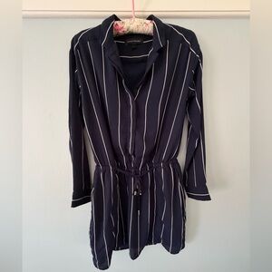 Banana Republic Navy Long Sleeve Dress with White Stripes (2P)